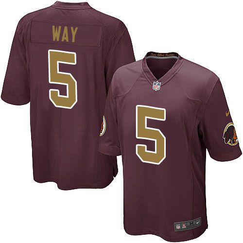 Men Washington Redskins 5 Tress Way Nike Burgundy Alternate Player Game NFL Jersey